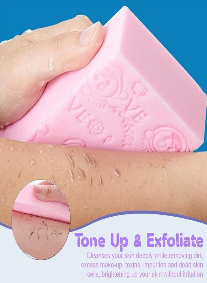 Cloudzy Exfoliating Bath Glove/Mitt with Sponge, Body Cleaning Shower Scrub Wash Tool, Multicolour, Synthetic, Exfoliating Mitt - Image 3