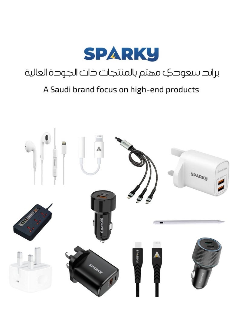 سباركي - محول سماعة رأس وشاحن لهواتف آيفون - Image 1