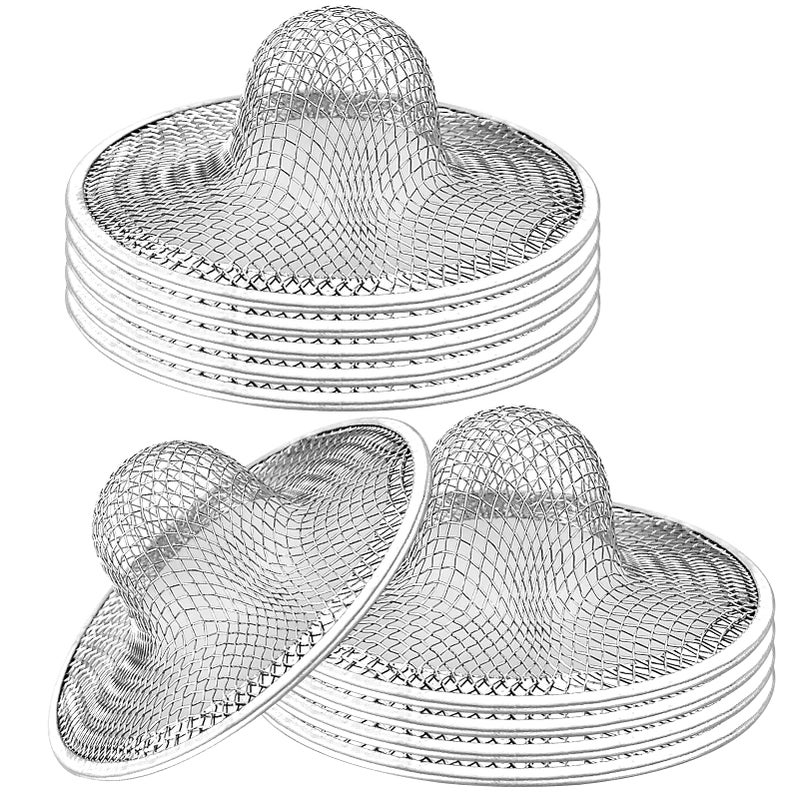 Rainmae 10pcs Mesh Sink Strainer 275 Top1 Stainless Steel Slop Basket Filter Trap Metal Kitchen Drain Strainer Hair Basket Drain  Fits Most Kitchen Sinks Bathroom SinksShower DrainsFloor Drain 