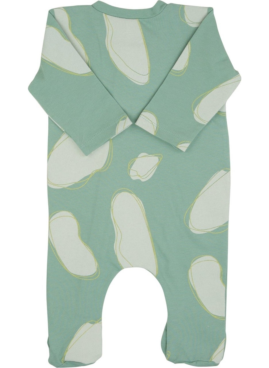 Jrmori - Cloud Printed Halter Zipper Jumpsuit - Image 1