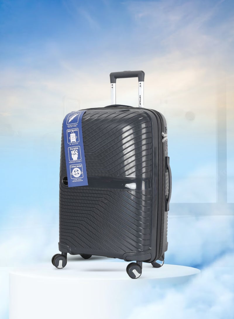 فيبتور طقم حقائب سفر بعجلات 3 قطع PP حقيبة جانبية صلبة بعجلات دوارة 360 درجة مع قفل TSA - Image 2