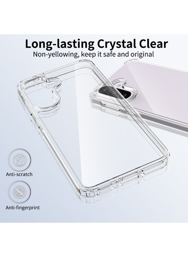 TEXEEM Clear Case for Samsung Galaxy A36 5G, Transparent Polycarbonate, Drop Protection, Anti-Fade, Slim Fit Design with 0.85mm Raised Edge - Image 2
