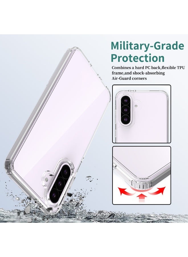 TEXEEM Clear Case for Samsung Galaxy A36 5G, Transparent Polycarbonate, Drop Protection, Anti-Fade, Slim Fit Design with 0.85mm Raised Edge - Image 3