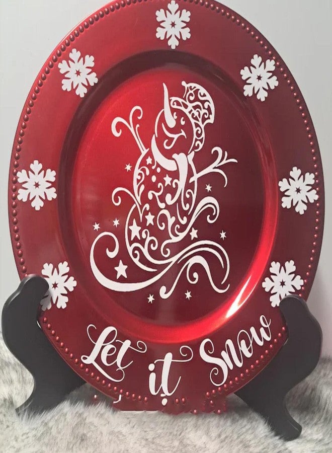 zosylley Christmas Stencils for Crafts Reusable 8” Large Christmas Stencil Santa Snowman Gnome Holiday Drawing Templates for Painting on Wood Doormat Fabrics Window Decor - Image 5