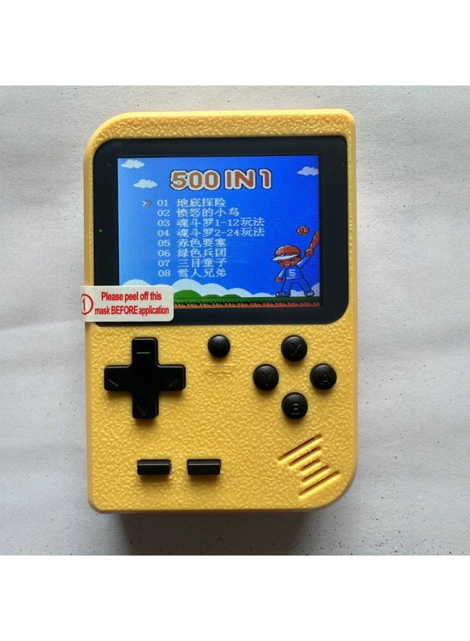 500-in-one Handheld Retro Fc Nostalgic Retro Game Machine Macaron Handheld Game Machine-Model:500 In 1 Single Black