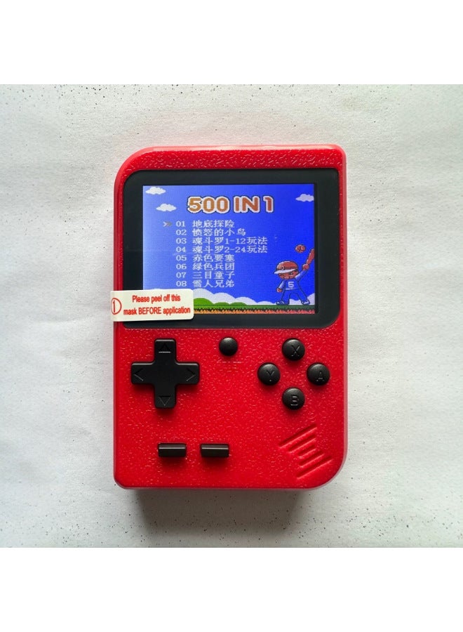 500-in-one Handheld Retro Fc Nostalgic Retro Game Machine Macaron Handheld Game Machine-Model:500 In 1 Single Black
