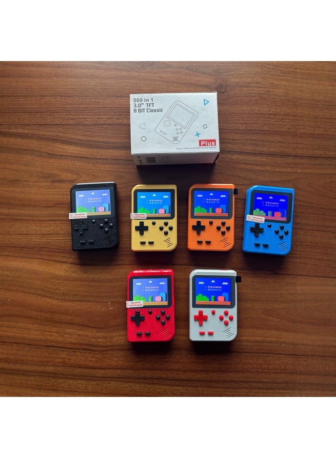 500-in-one Handheld Retro Fc Nostalgic Retro Game Machine Macaron Handheld Game Machine-Model:500 In 1 Single Black