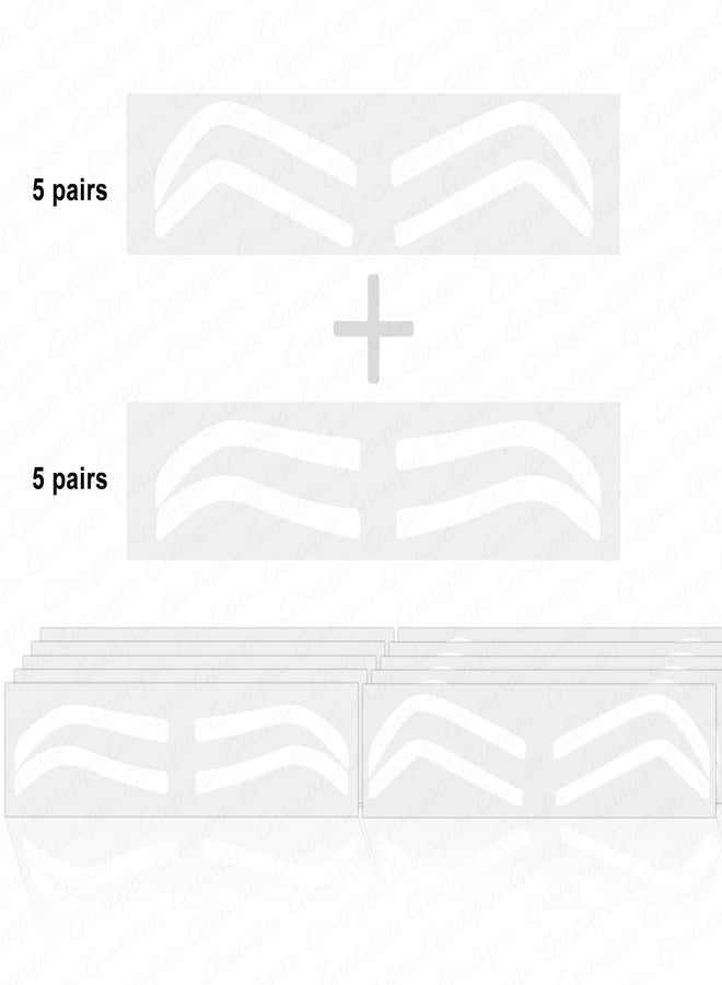 Guapa Disposable Eyebrow Design Stencil Airbrush Tint Stickers Easy Application Brow Tinting for Shaping Single Eyebrow Type Option with Shapes Available - Image 3