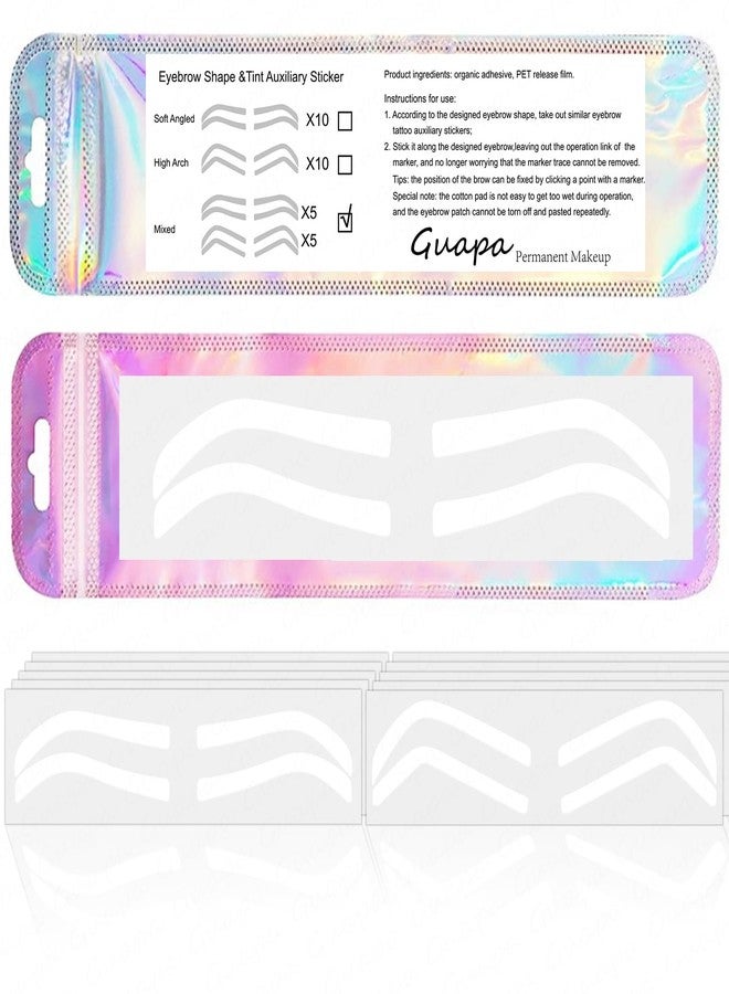 Guapa Disposable Eyebrow Design Stencil Airbrush Tint Stickers Easy Application Brow Tinting for Shaping Single Eyebrow Type Option with Shapes Available - Image 2