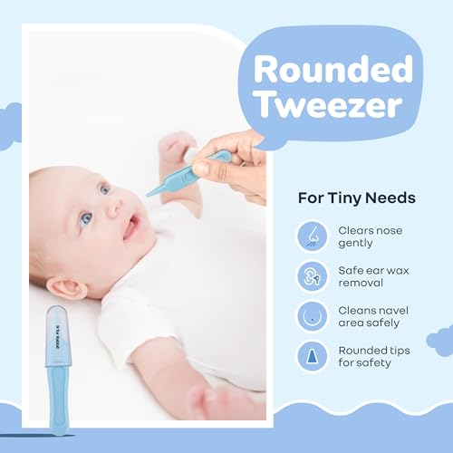R for Rabbit Stylo Totcare Set Baby Grooming Kit for New Born Baby 4-in-1 Kids Set Hairbrush, Comb, Scissors & Tweezers Travel-Friendly Age 0+ Months (Sky Blue) - Image 5