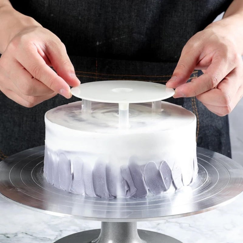6 Inch 6 Sets Cake Support Rods Plastic Suspension Gaskets Multi Tier Dessert Display Stand Kit - Image 5