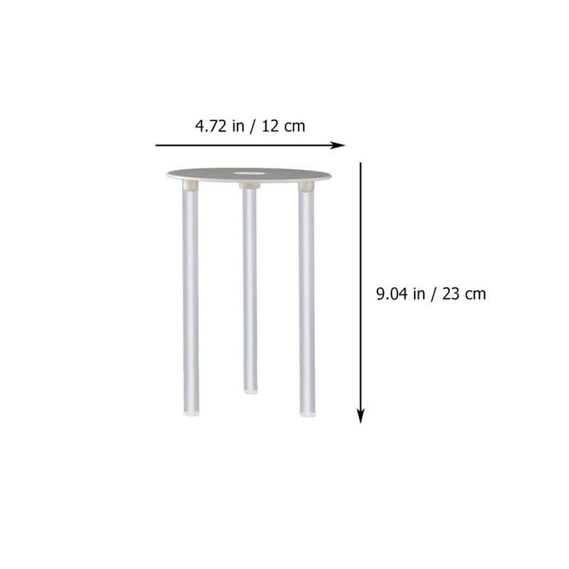 6 Inch 6 Sets Cake Support Rods Plastic Suspension Gaskets Multi Tier Dessert Display Stand Kit - Image 3