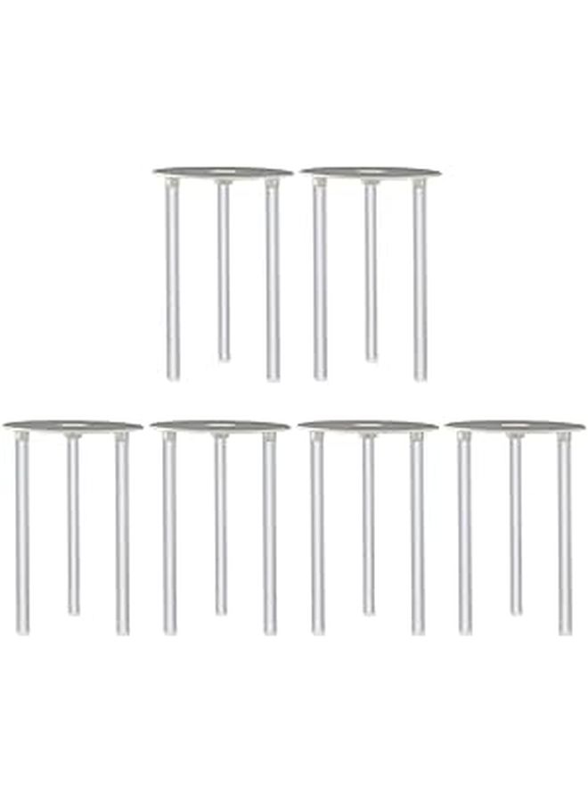 6 Inch 6 Sets Cake Support Rods Plastic Suspension Gaskets Multi Tier Dessert Display Stand Kit - Image 1
