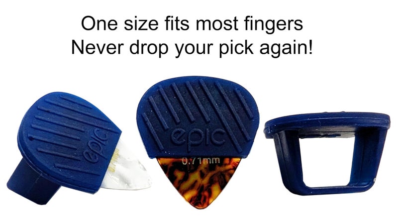 Epic Accessories GripGenie 3-Pack Guitar Pick Grips with Loop and 3 Medium Guitar Picks .71mm | Never Drop Your Pick Again | Patent Pending from Epic Accessories - Image 2