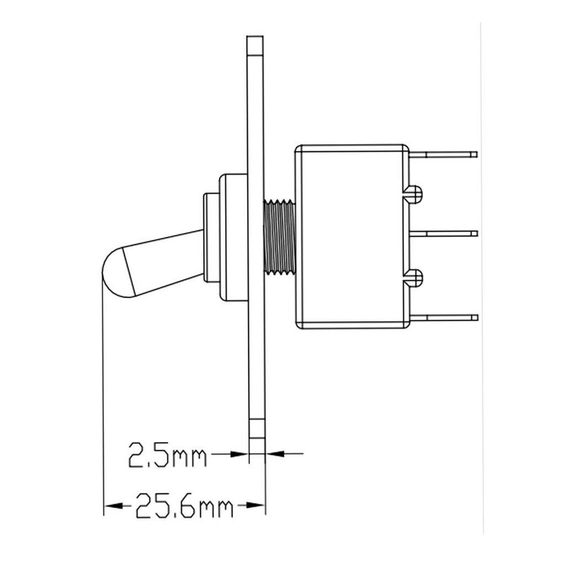 JZLiner Marine Toggle Switches for a Boat 12V 15A On Off On Momentary Panel 3Pin Control - Image 4