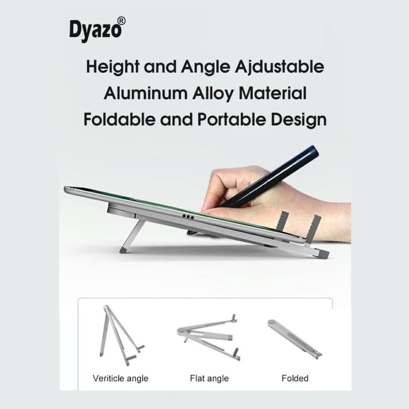 Dyazo Tablet Stand Foldable Mobile Holder Compatible for iPad, Samsung Galaxy Tabs, Microsoft & All Other Tablets & Phones Up to 11 inch with 360 Degree Rotation - Image 3