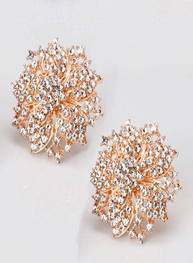 Ezing Fashion Jewelry Beautiful Gold Plated Rhinestone Crystal Brooch Pin For Woman (gold) - Image 3