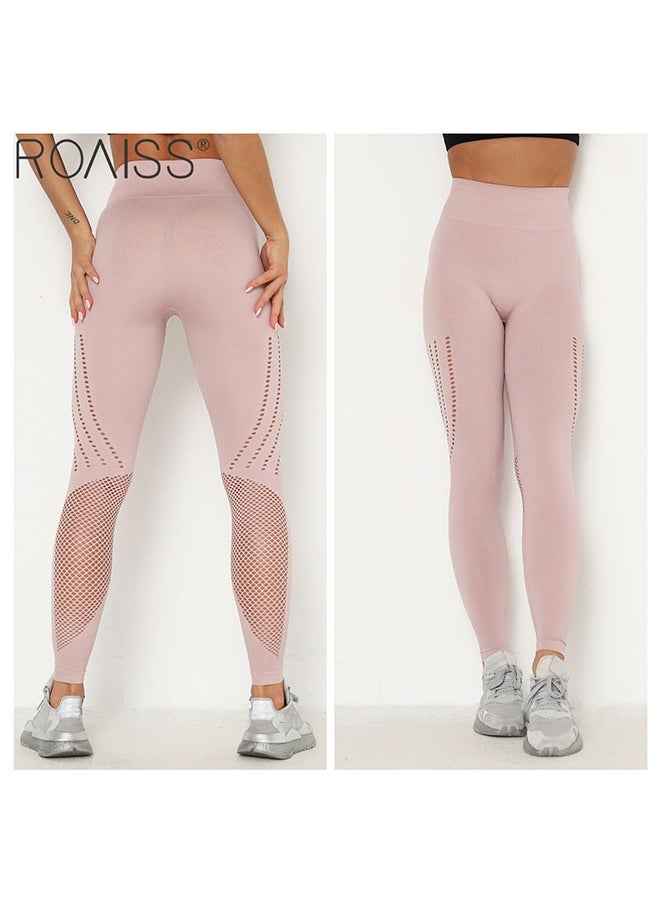 2 Pcs Women's Sports Fitness Leggings Hip Lifting Stretch High Waist Tights Hollow Out Mesh Running Speedpants - pzsku/Z3B0661E3CEDC6A644F26Z/45/_/1723086702/f02f4aeb-af01-417a-be77-b4a27abe3c58