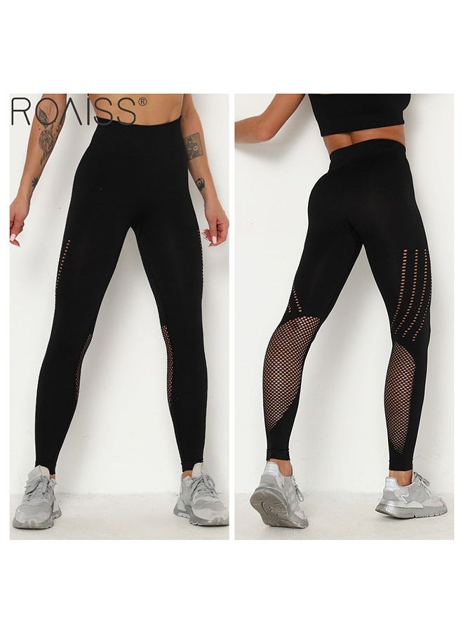 2 Pcs Women's Sports Fitness Leggings Hip Lifting Stretch High Waist Tights Hollow Out Mesh Running Speedpants - pzsku/Z3B0661E3CEDC6A644F26Z/45/_/1723086711/e854e2c6-6c89-4638-9ef7-dba3eade46a6