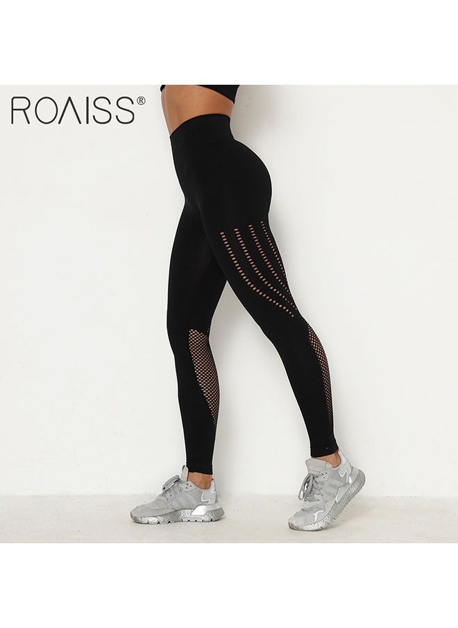 2 Pcs Women's Sports Fitness Leggings Hip Lifting Stretch High Waist Tights Hollow Out Mesh Running Speedpants - pzsku/Z3B0661E3CEDC6A644F26Z/45/_/1723086712/6d047540-d835-4939-82ba-f615e5d60797