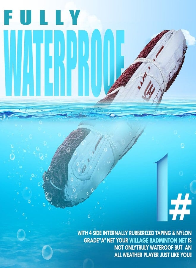 WILLAGE® Badminton Net | All Weather Play Taping | Professional Match Quality Badminton Net Indoor/Outdoor | BN02 (Brown) - Image 5