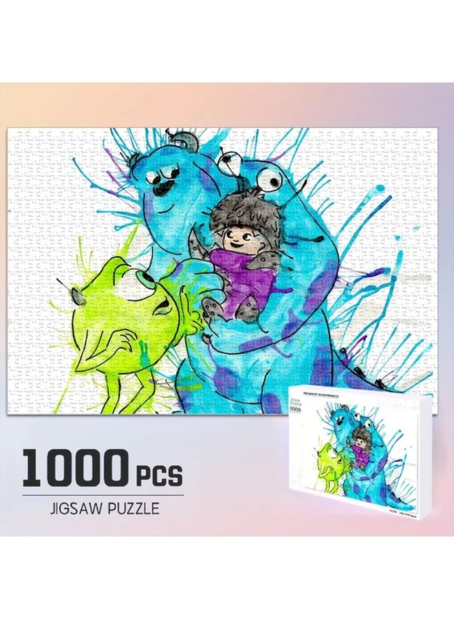 1000PCS Monsters Inc Wooden Jigsaw Puzzle Creative Miniature Toys Family Games - Image 1