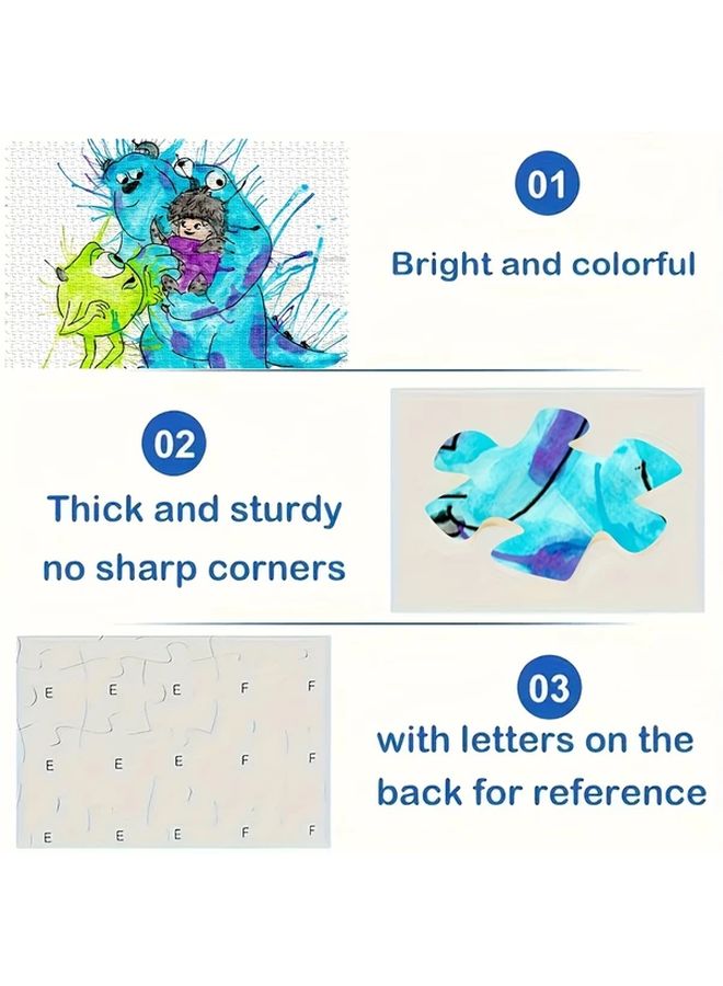 1000PCS Monsters Inc Wooden Jigsaw Puzzle Creative Miniature Toys Family Games - Image 5