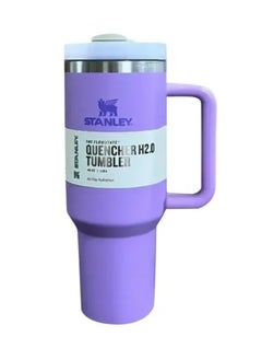 40 Oz Tumbler with Handle and Straw –. Leak Resistant Flip Lid, Vacuum Insulated, Stainless Steel Portable Travel Mug .–. Keeps Drinks Hot or Cold for Hours