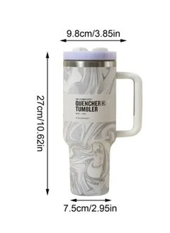 Stanley 40 Oz Tumbler with Handle and Straw –. Leak Resistant Flip Lid, Vacuum Insulated, Stainless Steel Portable Travel Mug .–. Keeps Drinks Hot or Cold for Hours  - Image 3