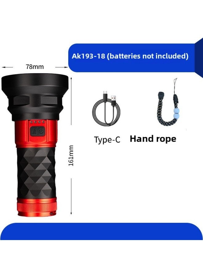Loquat High-power High-brightness Flashlight 18 1 Multi-lamp White Laser Outdoor Adventure Search And Rescue Patrol-Color:Ak193-18 Set - Image 5