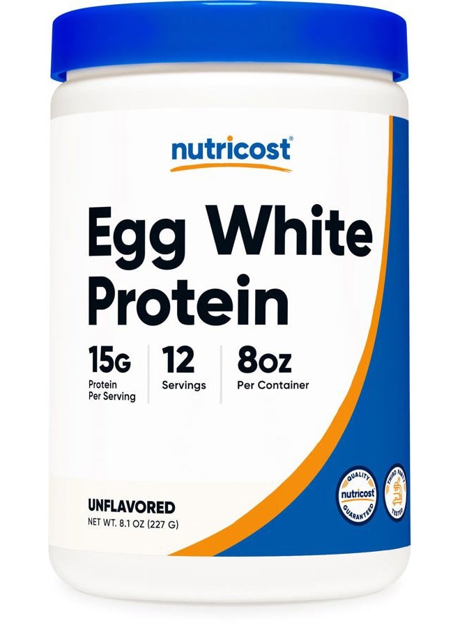 Nutricost Egg White Protein Powder 8oz (Unflavored) - Non-GMO, Gluten Free - Image 1