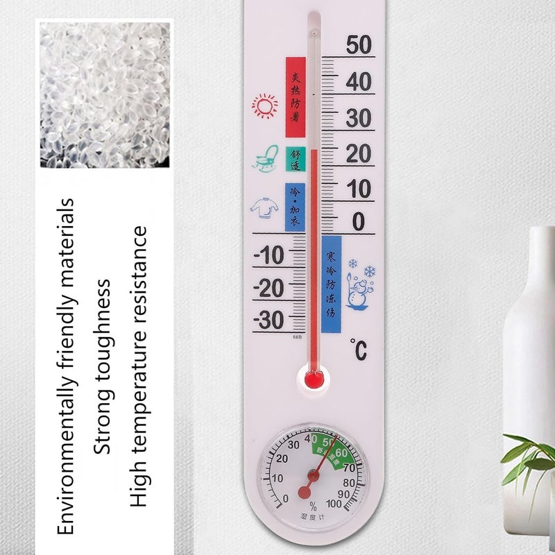 Indoor Outdoor Wall Thermometer Hygrometer Humidity Temperature Monitor - Image 5