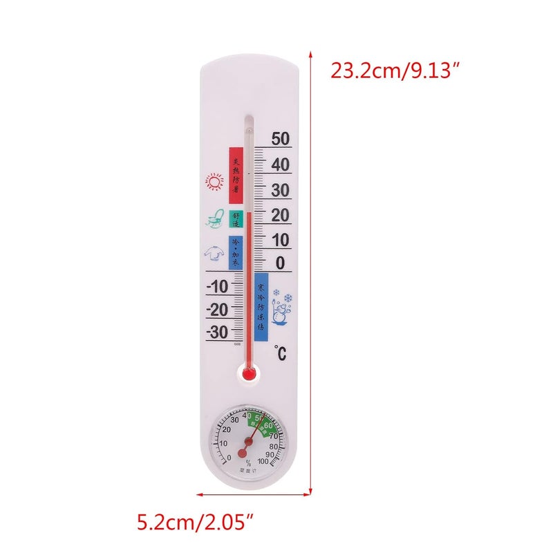 Indoor Outdoor Wall Thermometer Hygrometer Humidity Temperature Monitor - Image 3