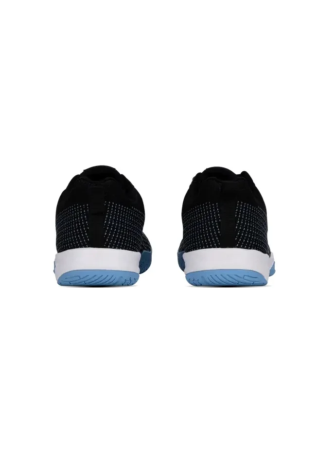 HUNDRED Blade Lite Badminton Shoes (Non Marking) | Also Perfect For Squash, Table Tennis, Volleyball, Basketball & Indoor Sports | Lightweight & Durable (Black/Blue/Yellow,8 Uk)