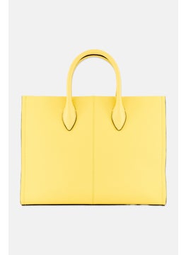 Michael Kors Women Mirella Medium Pebbled Leather Tote Bag, Yellow  - Image 4