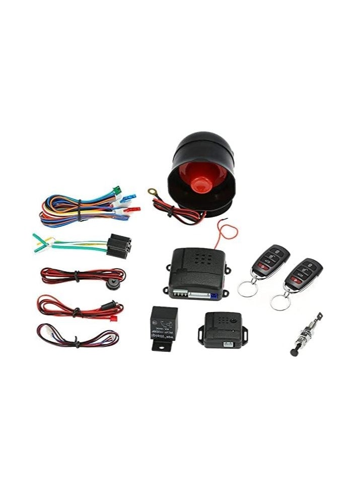Generic - Universal Car Vehicle Security System Burglar Alarm Protection Anti-theft System 2 Remote - Image 1