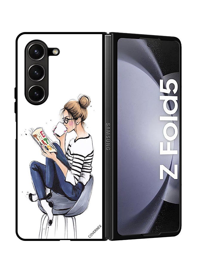 Covernex Protective Case Cover For Samsung Galaxy Z Fold 5 Reading The Art Book - Image 1