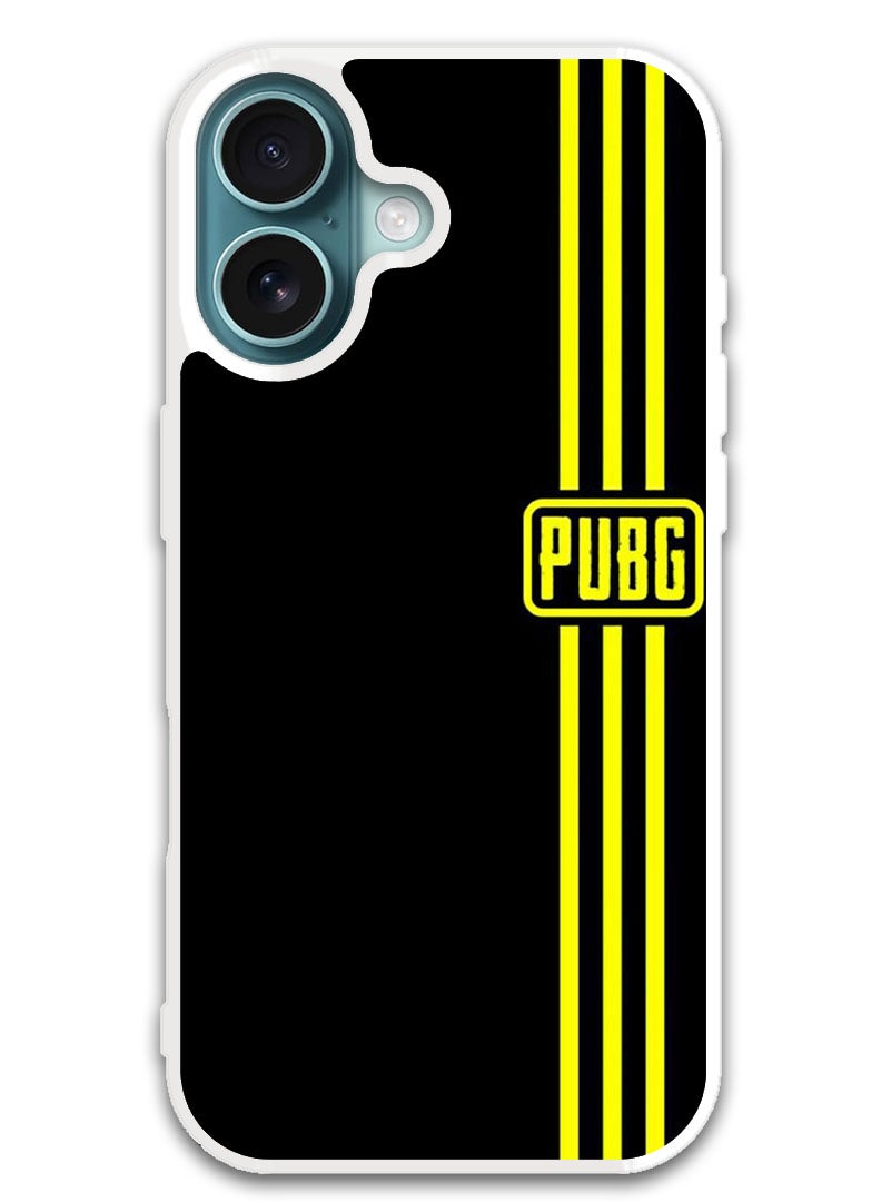 Theodor Protective Case Cover For APPLE IPHONE 16 Pubg Logo (White Bumper) - Image 1