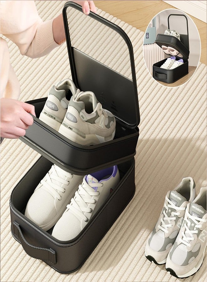 Resdenio 2 Pack Shoe Bags for Travel - Holds 3 Pair of Shoes, Portable Shoes Storage Bag Organizer, Travel Luggage Shoe Organizer for Women and Teenager (Black) - Image 2