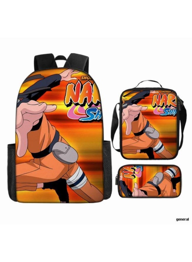 عام حقيبة ظهر مطبوعة بالرسوم المتحركة + مجموعة حقائب اليد + القلم، مجموعة حقائب عملية من ثلاث قطع (يمكن استخدام الطلاب والأطفال ونزهات الأصدقاء ورياضات تسلق الجبال وما إلى ذلك) - 42 - Image 1