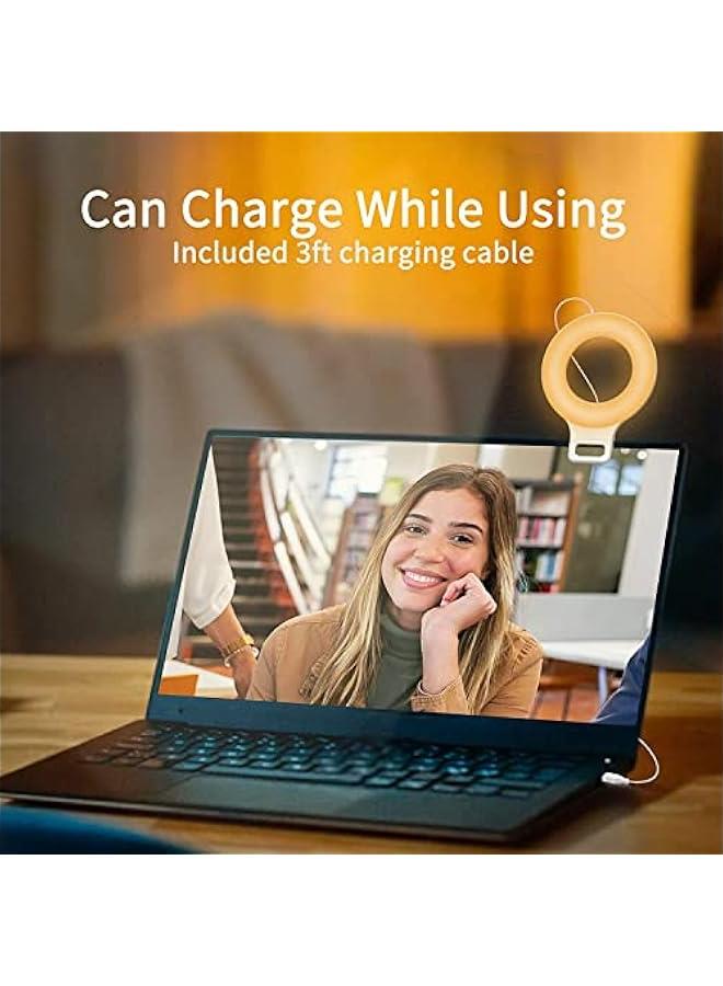 Clip on Ring Light,  Rechargeable 60 LED Selfie Ring Light for Phone, Laptop, Tablet (3 Models, 5 Level Brightness) - Image 5