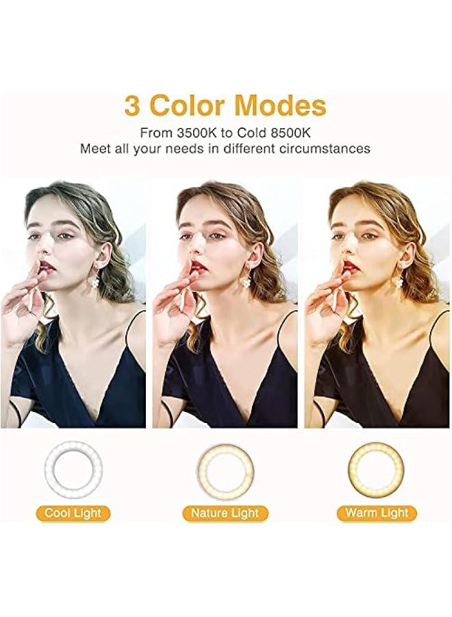 Clip on Ring Light,  Rechargeable 60 LED Selfie Ring Light for Phone, Laptop, Tablet (3 Models, 5 Level Brightness) - Image 3