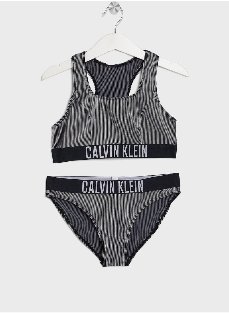 Calvin Klein Jeans Youth Logo Bralette Bikini Set  - Image 1