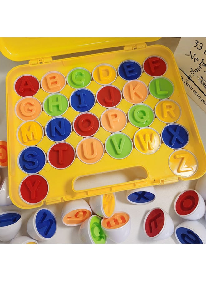Hot Letter Pairing Eggs Product Color Shape Discrimination Simulation Eggs Boxed 0-3 Years Old-Color:LB33-8 (12PCS)  - Image 2