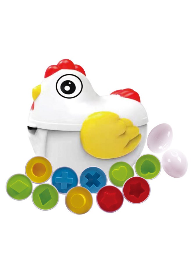 Hot Letter Pairing Eggs Product Color Shape Discrimination Simulation Eggs Boxed 0-3 Years Old-Color:LB33-8 (12PCS)  - Image 3
