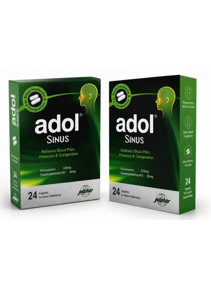 Adol Pack of 2 Adol-Sinus - 24 Caplets - Image 1