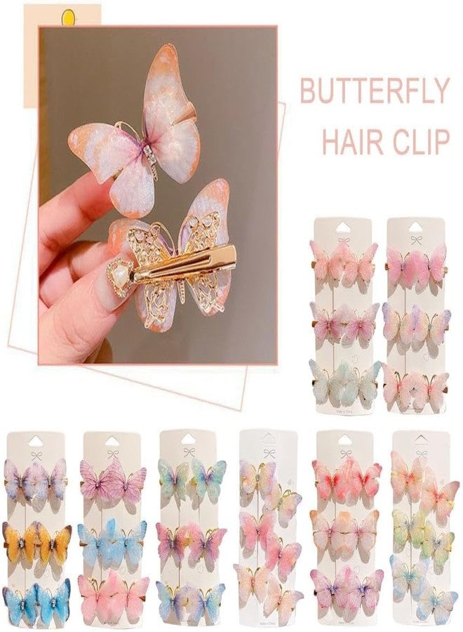BAKEFY 6 Pcs Butterfly Claw Clips For Women - 3D Butterfly Clutcher Pins Hair Style Accessories Butterfly Hair Accessories For Women Stylish Wedding, Multicolor - Image 4