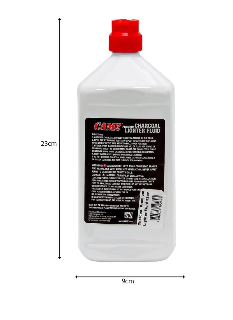 Geneaire AKDC Premium Charcoal lighter Fluid BBQ fire fluid.Barbecue lighter. Quickly And Easily Ignite BBQ Grills With Lighter Fluid. odorless fluid Pack of 1 Pack of 3 946ml (1)  - Image 2