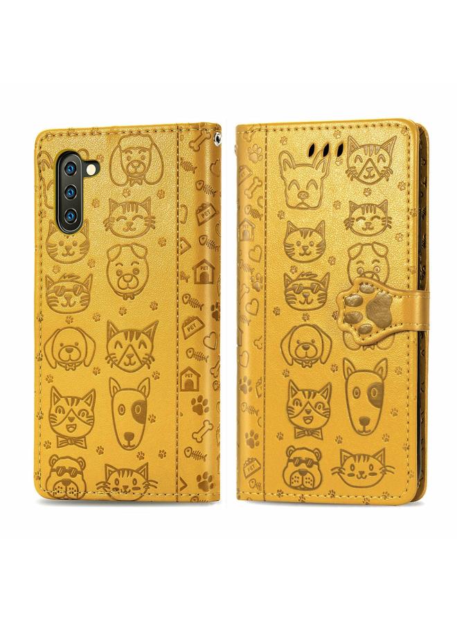 Zaboon Case For Galaxy Note 10 Cute Cat and Dog Embossed Horizontal Flip Leather Case with Bracket / Card Slot / Wallet / Lanyard - Image 2