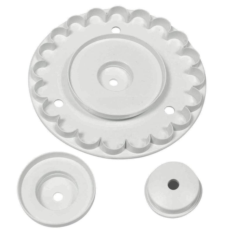 PME Frill Cutters, Garrett, White, with Interchangeable Centers - Image 1